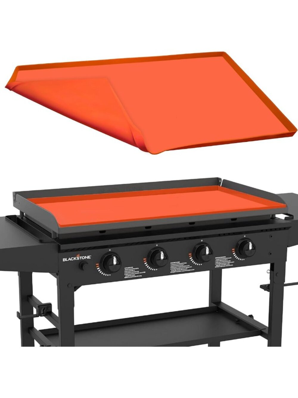 36" Heavy Duty Silicone Griddle Mat - Food Grade Cover for Clean, Rust-Free